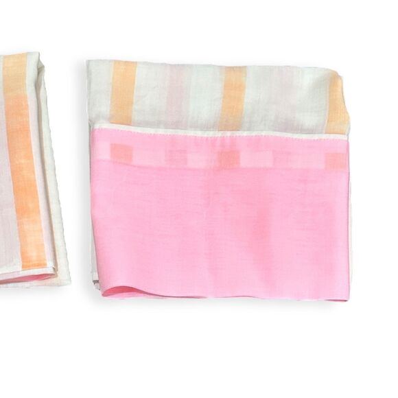 MCM 1970s Mod Cannon Monticello Malibu Stripe Pillowcases Standard Set of 2 - Picture 12 of 16